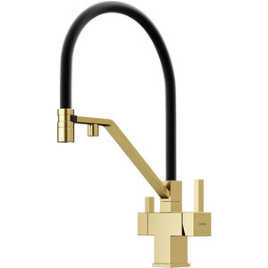 Изображение товара Смеситель для кухонной мойки Sancos Loro SC4007BG с гибким изливом и подключением к фильтру