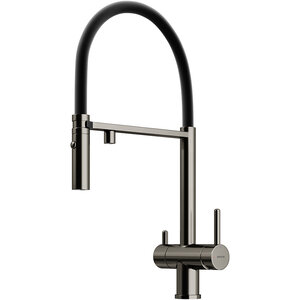 Изображение товара Смеситель для кухонной мойки Sancos Imola SC4010GG, с подключением к фильтру, с гибким изливом, цвет воронёная сталь, gunmetal