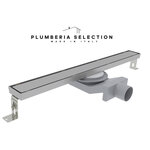 Дренажный канал Plumberia Selection PSL Linear PSL90MT, 90 см, под плитку, цвет нержавеющая сталь матовая - фото 1
