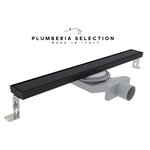 Дренажный канал Plumberia Selection PSL Linear PSL70NO, 70 см, под плитку, цвет черный матовый - фото 1