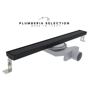 Изображение товара Дренажный канал Plumberia Selection PSL Linear PSL80NO, 80 см, под плитку, цвет черный матовый