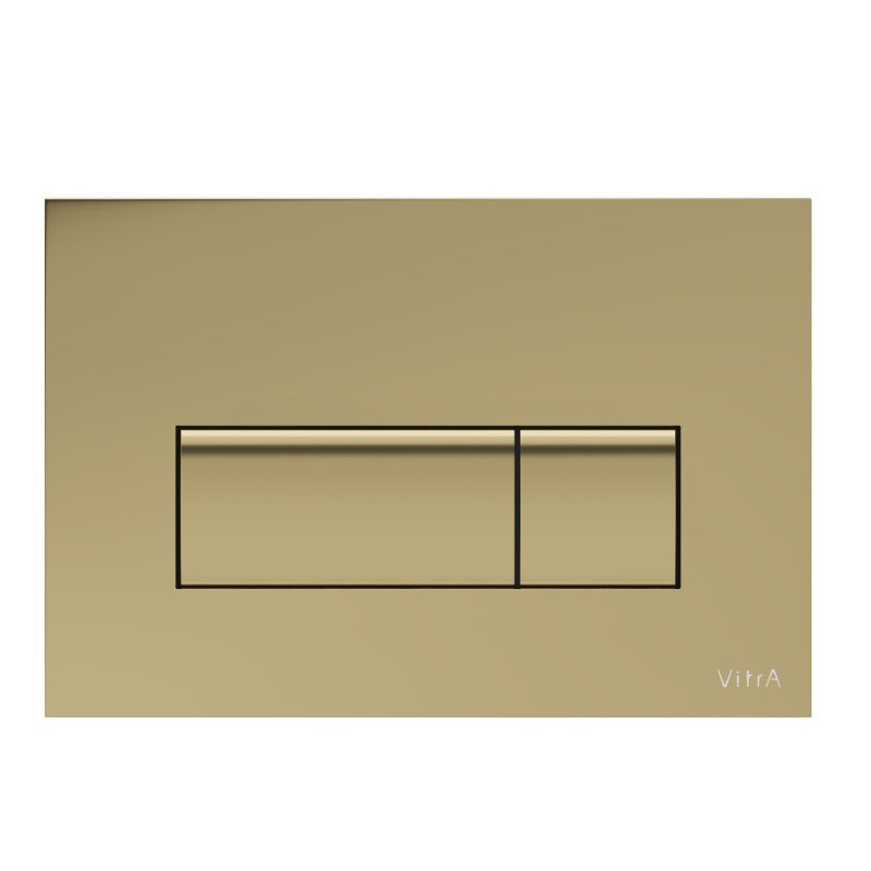 Изображение товара Клавиша смыва Vitra Root Square 740-2324, механическая, золото матовое