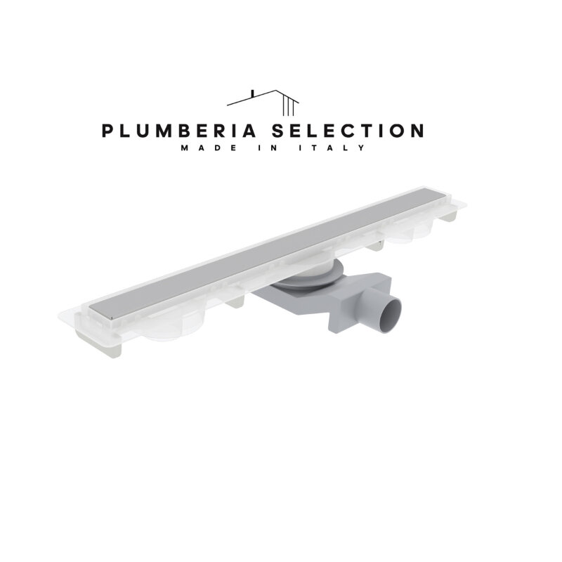 Изображение товара Дренажный канал Plumberia Selection PSM Modular PSM60MT, 60 см, под плитку, цвет нержавеющая сталь матовая