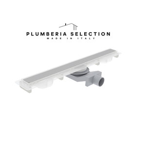 Изображение товара Дренажный канал Plumberia Selection PSM Modular 80 см под плитку нержавеющая сталь матовая
