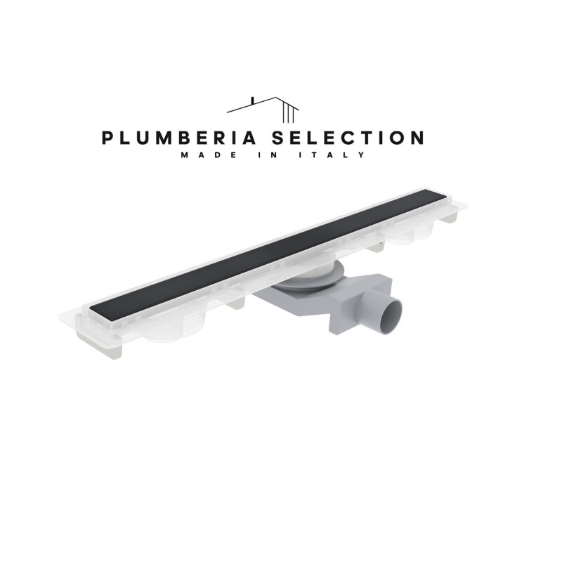 Изображение товара Дренажный канал Plumberia Selection PSM Modular PSM60NO, 60 см, под плитку, цвет черный матовый