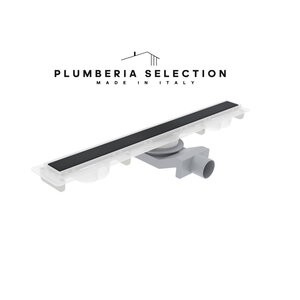 Изображение товара Дренажный канал Plumberia Selection PSM Modular PSM80NO, 80 см, под плитку, цвет черный матовый