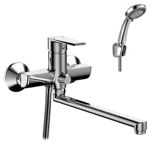 Изображение товара Смеситель Rossinka RS28-33 для ванны универсальный с плоским поворотным изливом