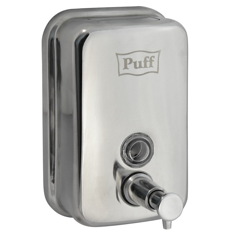 Изображение товара Диспенсер для жидкого мыла Puff 8605, 1402.098, наливной, антивандальный, цвет хром глянцевый