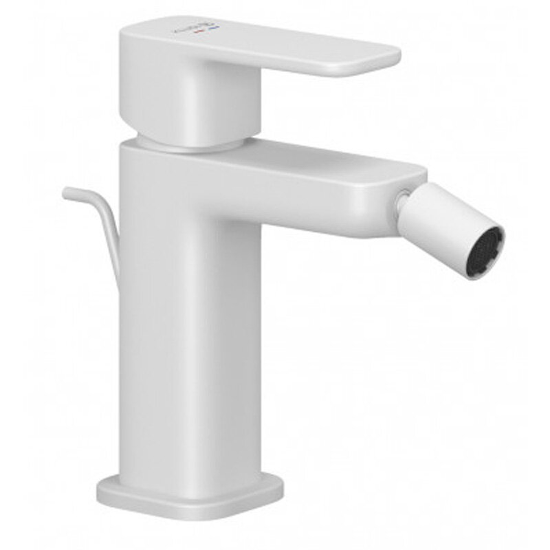 Изображение товара Смеситель Kludi Renon 422165375 для биде с донным клапаном, белый матовый