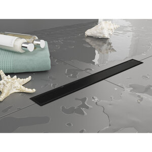 Изображение товара Дренажный канал Plumberia Selection PSL In-Tile PST60NO, 60 см, под плитку, цвет черный матовый