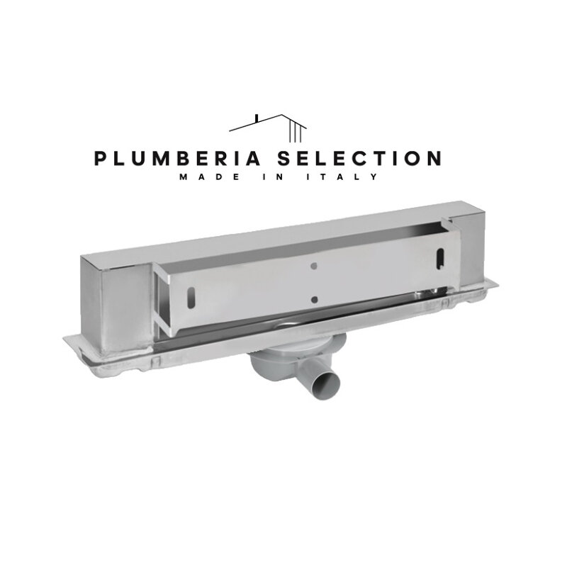 Изображение товара Дренажный канал Plumberia Selection PSWT Wall Tile PSWT60, 60 см, цвет нержавеющая сталь матовая Изображение товара Дренажный канал Plumberia Selection PSWT Wall Tile PSWT60, 60 см, цвет нержавеющая сталь матовая