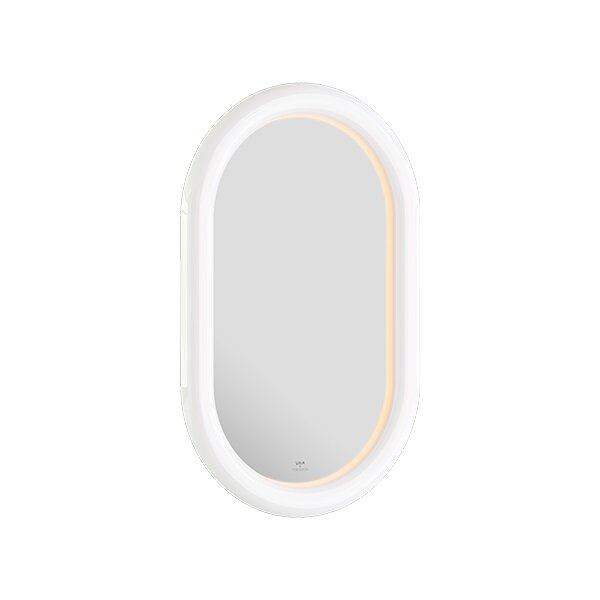Изображение товара Зеркало VitrA Liquid 66743, 50 х 80 см, с подсветкой в керамической рамке, цвет белый