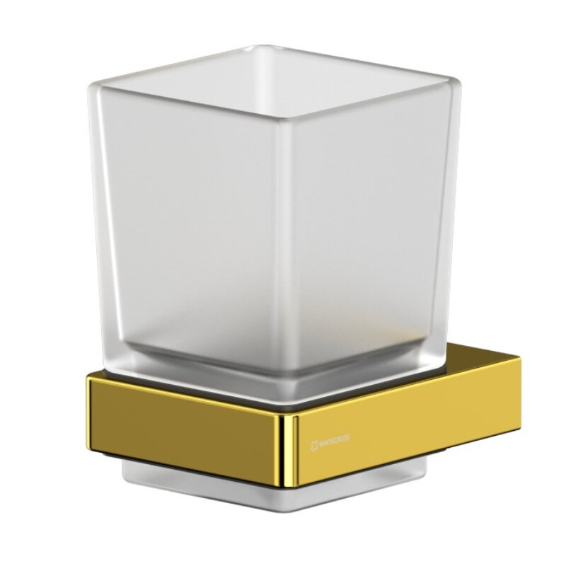 Изображение товара Стакан для щеток Whitecross Cubo CU2430GL золото настенный аксессуар для ванной