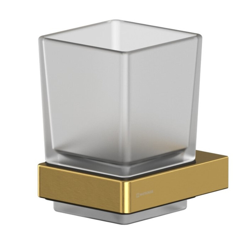 Изображение товара Стакан для щеток Whitecross Cubo CU2430GLB золото брашированное