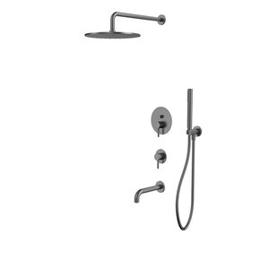 Изображение товара Душевая система Whitecross Y gunmetal YSET07GM, вороненая сталь, gunmetal