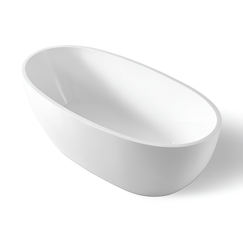 Изображение товара Акриловая ванна BelBagno 170x85 см овальная отделностоящая белая