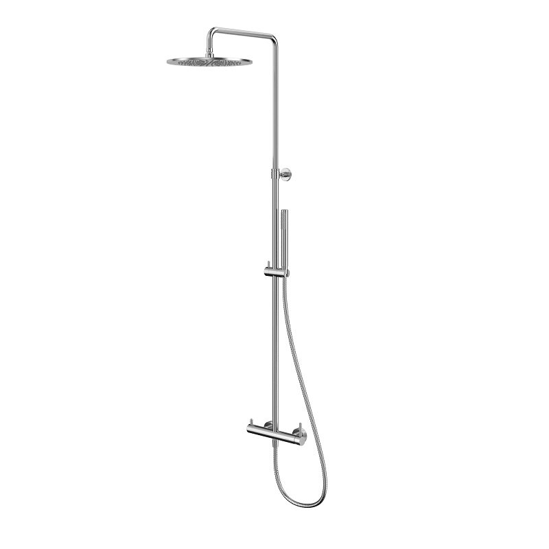 Изображение товара Душевая система Whitecross Y brushed nickel Y1244NIB с покрытием PVD и регулируемой высотой