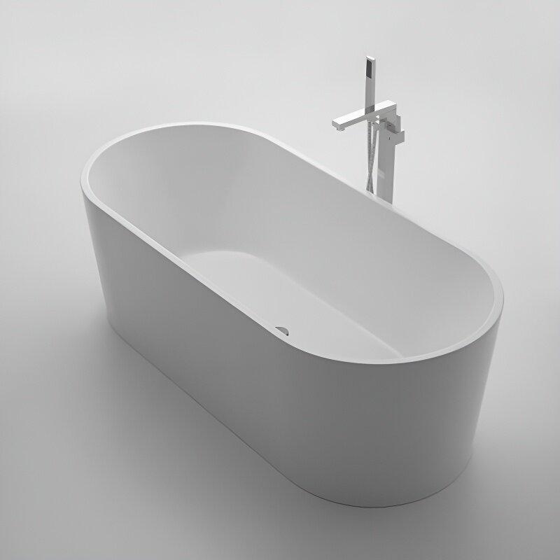 Изображение товара Акриловая ванна BelBagno BB71-1800-W0 овальная 180х80 см белая Изображение товара Акриловая ванна BelBagno BB71-1800-W0 овальная 180х80 см белая