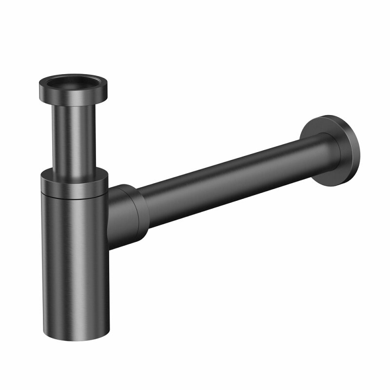 Изображение товара Сифон для раковины Whitecross A186GM из латунь в цвете gunmetal с PVD покрытием