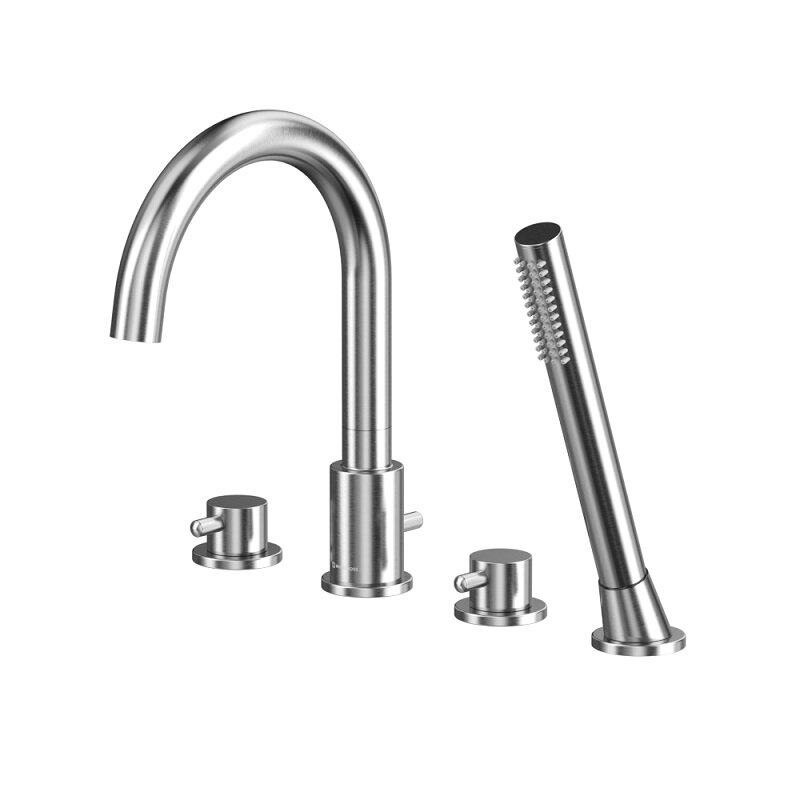 Изображение товара Смеситель Whitecross Y brushed nickel Y1232NIB для ванны и душа с душевым гарнитуром