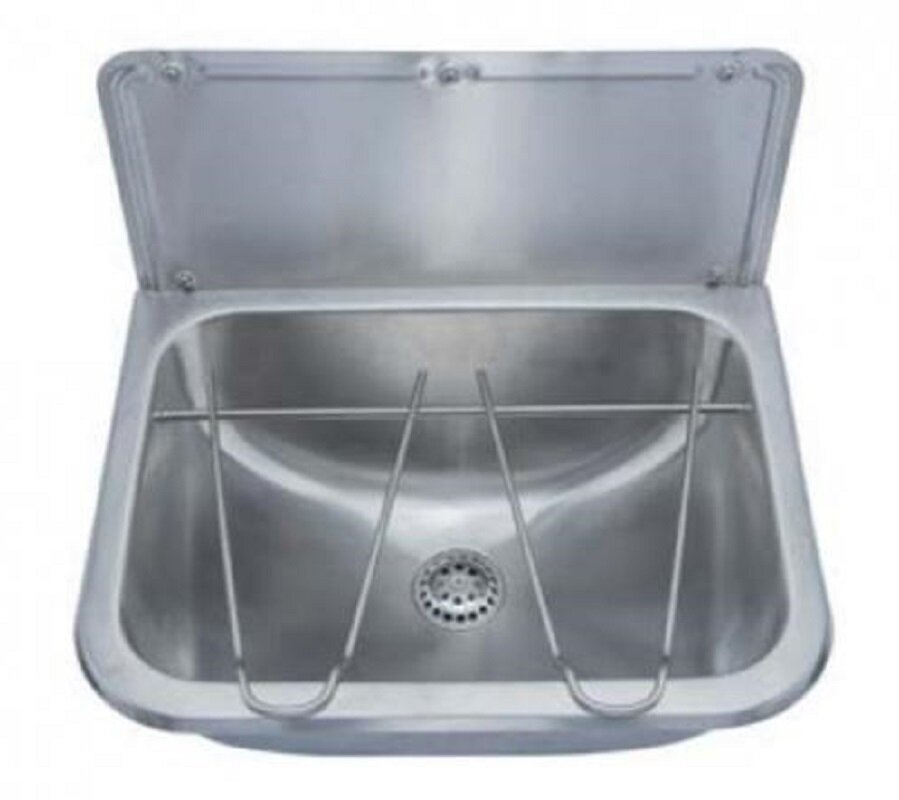 Изображение товара Раковина подвесная из нержавеющей стали Nofer 13048.S, 45.7 см, антивандальная