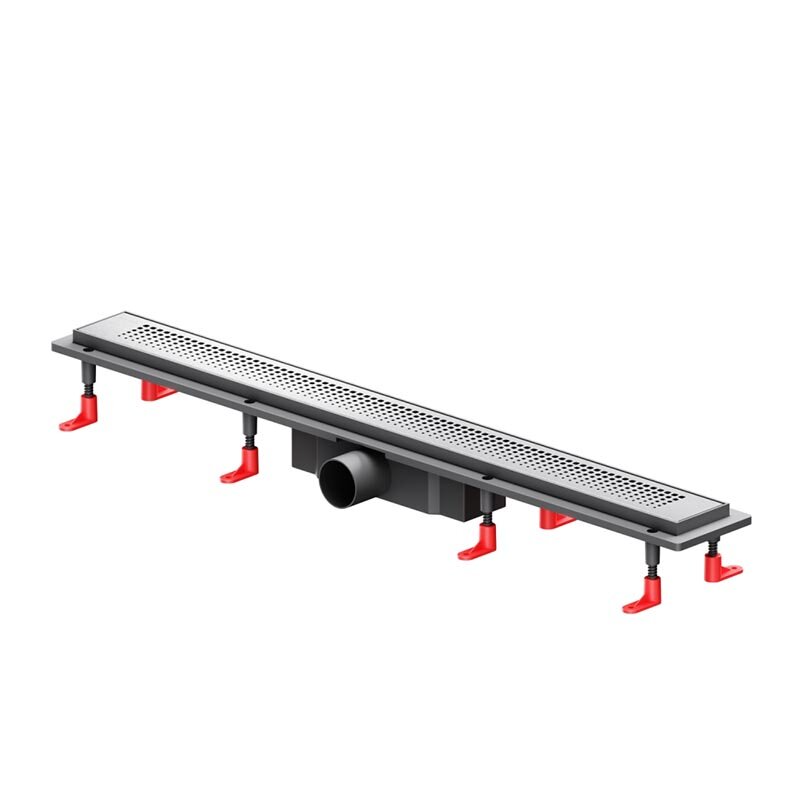 Изображение товара Дренажный канал Am.Pm PrimeFlow W02SC-P11-080-01SB 80 см с перфорированной решеткой хром Германия