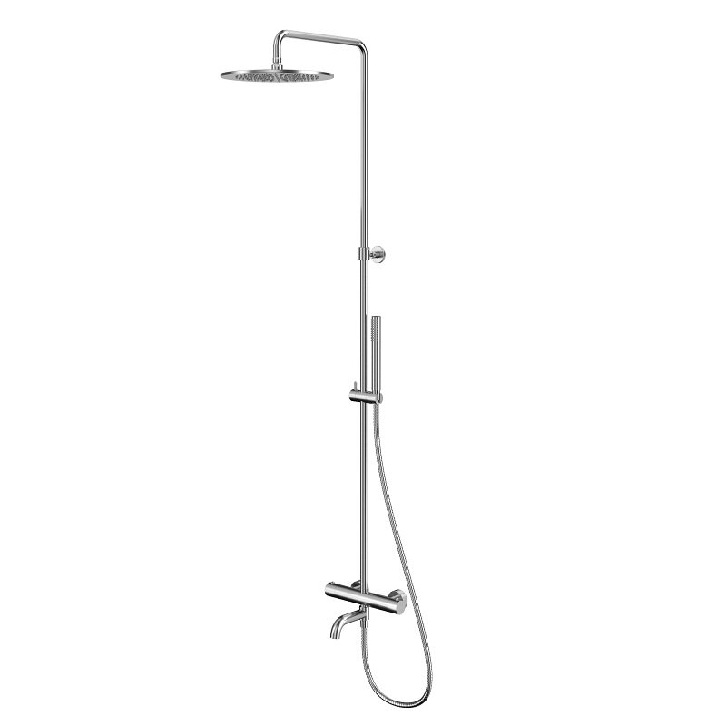 Изображение товара Душевая система Whitecross Y brushed nickel Y1234NIB, термостатическая, цвет никель брашированный