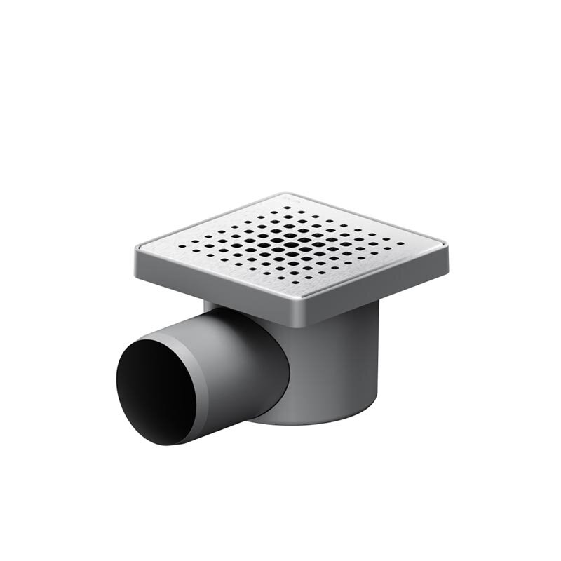 Изображение товара Душевой трап Am.Pm PrimeFlow W02BD с перфорированной решеткой, 10x10 см, хром