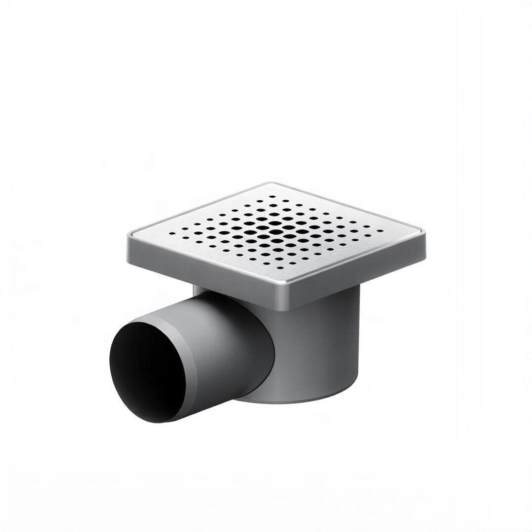 Изображение товара Трап Am.Pm PrimeFlow W02BD-P11-010-01SB, 10 x 10 см, с перфорированной решеткой, цвет хром
