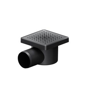 Изображение товара Трап для душа PrimeFlow W02BD 10x10 см, черный матовый, перфорированный