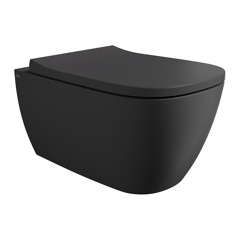 Изображение товара Подвесной безободковый унитаз Alice Wunder 45000108 черный матовый Италия