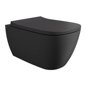Изображение товара Унитаз Alice Wunder, 45000108, подвесной, безободковый, черный матовый