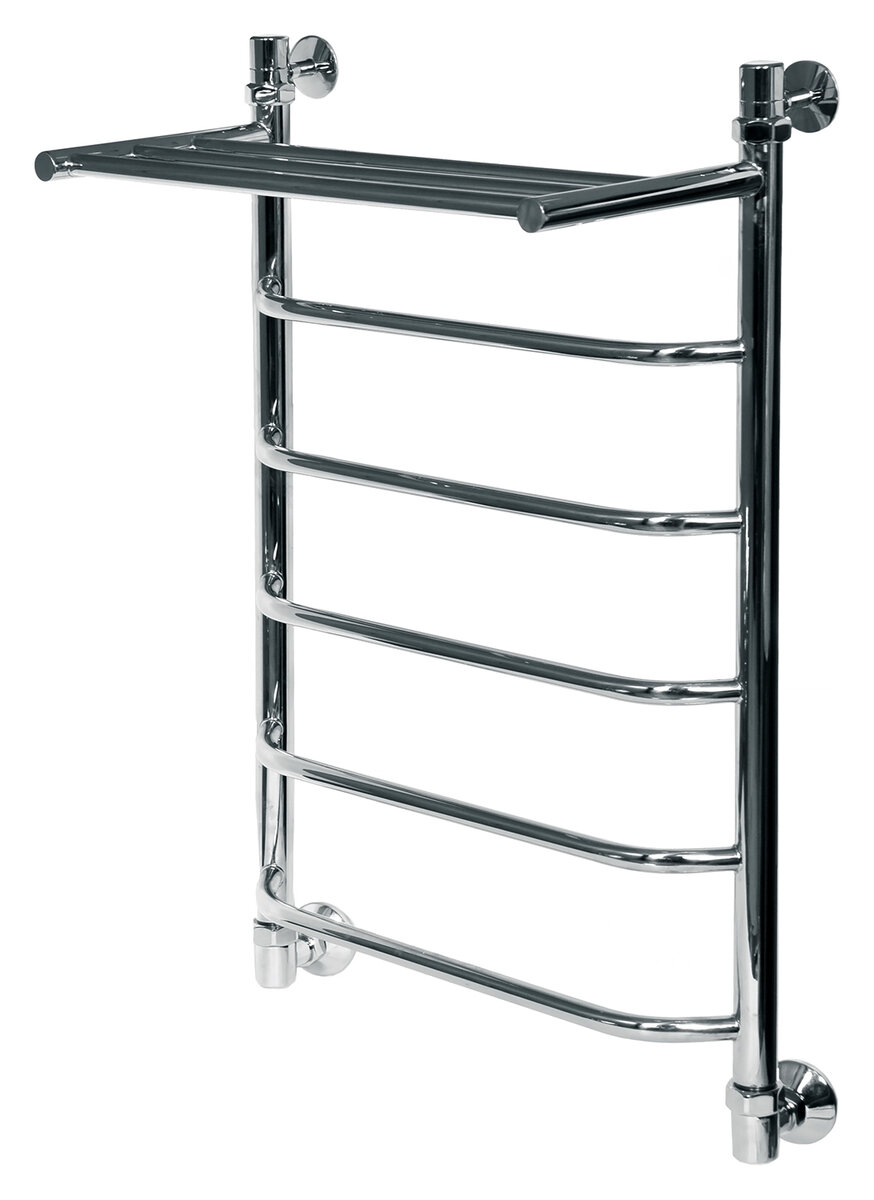 Изображение товара Водяной полотенцесушитель Ника Trapezium ЛТ ВП с полкой 80x60 см из нержавеющей стали