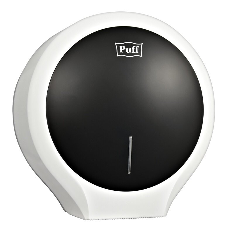 Изображение товара Диспенсер для туалетной бумаги Puff 7135Bl, 1402.013, цвет черный/белый Изображение товара Диспенсер для туалетной бумаги Puff 7135Bl, 1402.013, цвет черный/белый