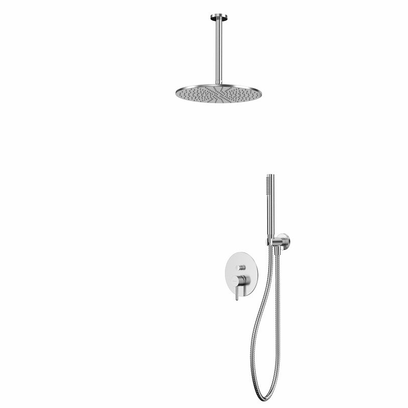 Изображение товара Душевая система Whitecross Y brushed nickel YSET12NIB, вороненая сталь, gunmetal