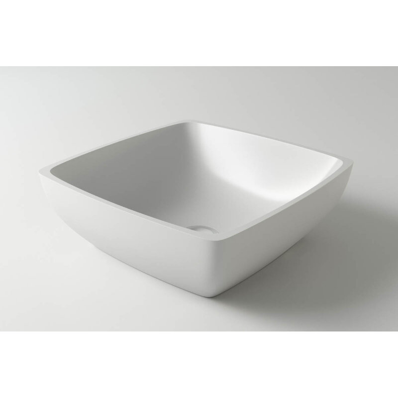 Изображение товара Раковина Holbi Jupiter 43 см из искусственного камня белая матовая