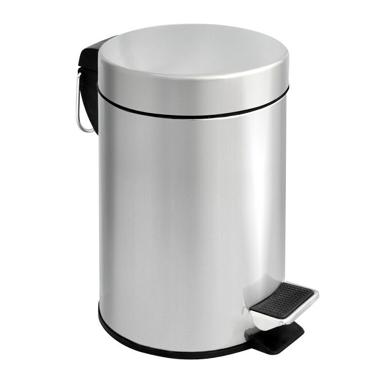 Изображение товара Мусорное ведро Solinne 2565.066 3 л с педалью хром нержавеющая сталь