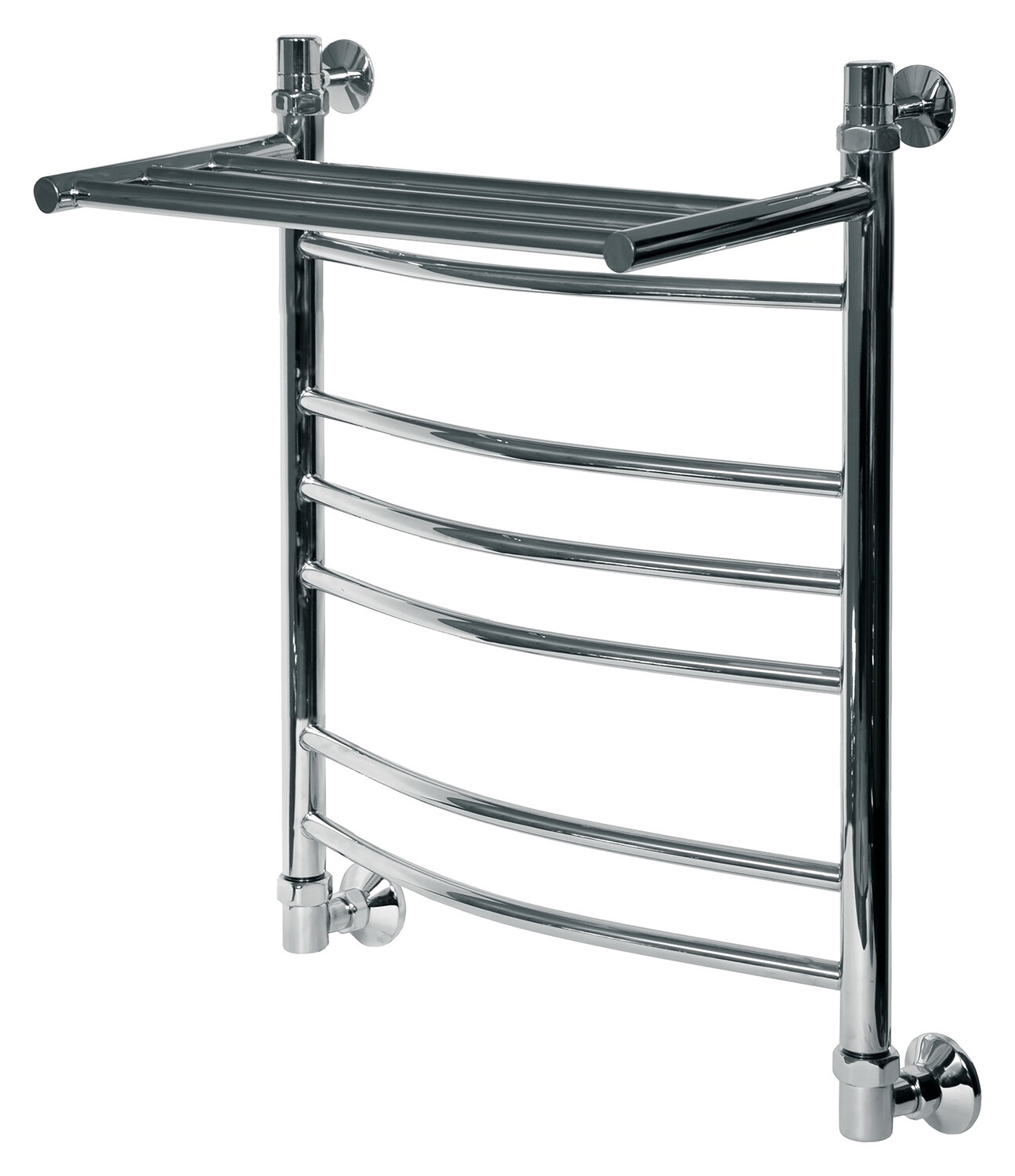 Изображение товара Полотенцесушитель водяной Ника Arc ЛД (г2) ВП, высота 63 см, ширина 56 см, с полкой