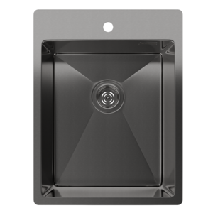 Изображение товара Кухонная мойка Rivelato Rinox 3850 PVD черный 38x50 см с матовым покрытием