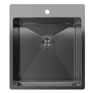 Изображение товара Кухонная мойка Rivelato Rinox 4450 PVD black, 44 x 50 см, цвет черный
