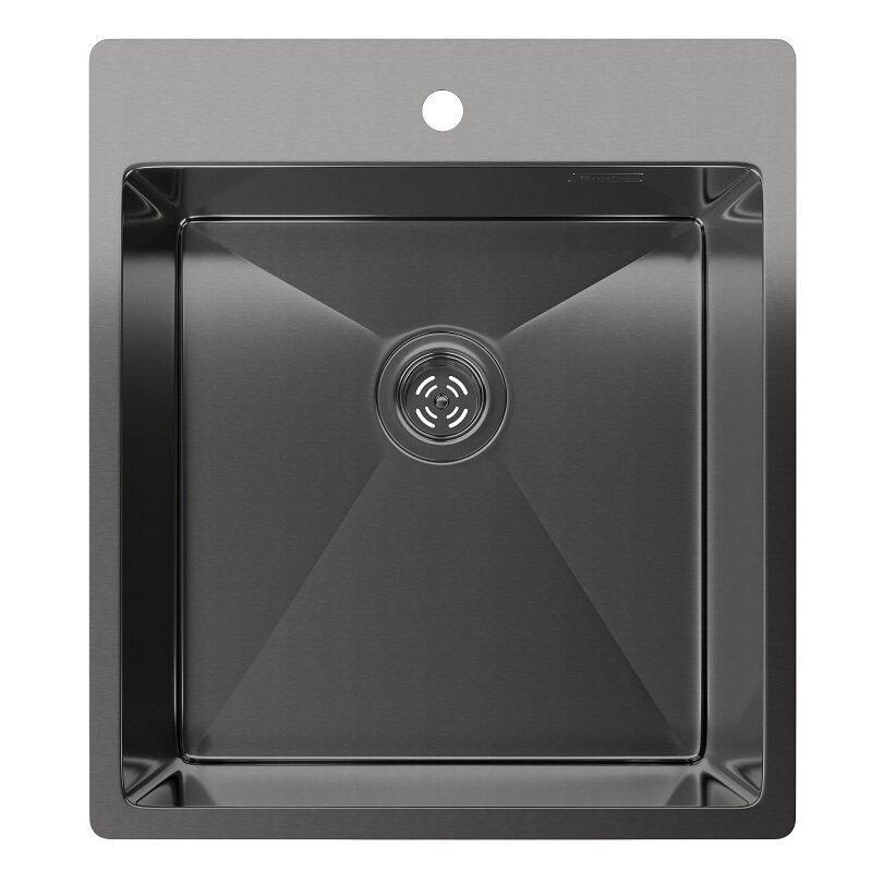 Изображение товара Кухонная мойка Rivelato Rinox 4450 PVD black, 44 x 50 см, цвет черный Изображение товара Кухонная мойка Rivelato Rinox 4450 PVD black, 44 x 50 см, цвет черный