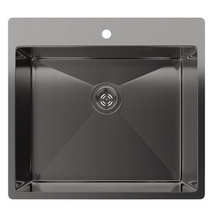 Изображение товара Кухонная мойка Rivelato Rinox 5450 PVD black 54x50 см черная