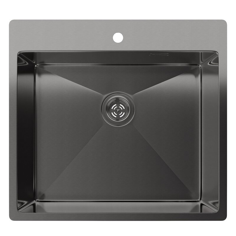 Изображение товара Кухонная мойка Rivelato Rinox 5450 PVD black 54x50 см черная Изображение товара Кухонная мойка Rivelato Rinox 5450 PVD black 54x50 см черная
