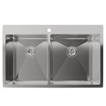 Кухонная мойка Rivelato Rinox 8050 B2, 80 x 50 см, цвет нержавеющая сталь - фото 1