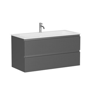 Изображение товара Тумба под раковину Sancos Folk FL100ES, подвесная 100 см, цвет ergraut soft