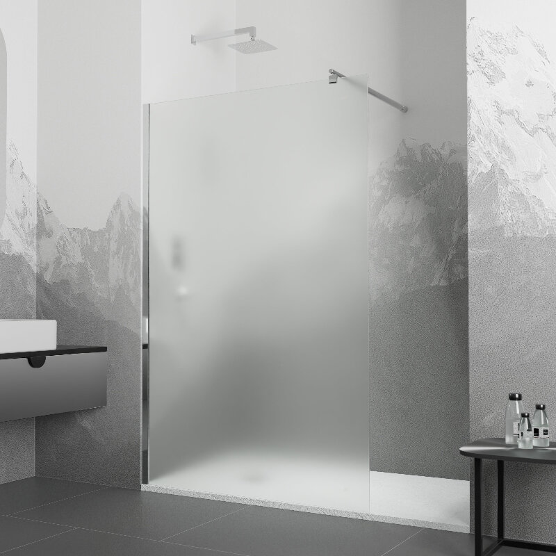 Изображение товара Душевая стенка RGW WA-02-1 Walk In, стекло рифленое, профиль хром, 80 см