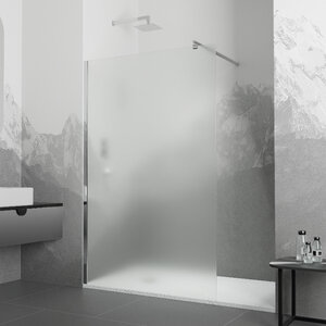 Изображение товара Душевая стенка RGW WA-02-1 Walk In 411002108-41, 80 см, стекло рифленое, профиль хром