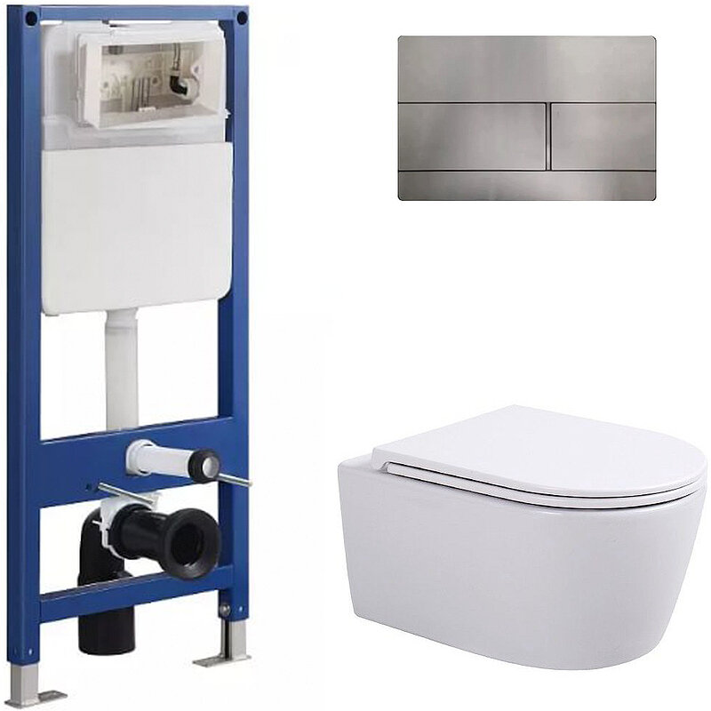 Изображение товара SinteSi DANTE унитаз подвесной безободковый с инсталляцией, белый