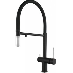 Изображение товара Смеситель Rivelato Adria 1523517 nero cromo, для кухонной мойки, с подключением к фильтру, цвет черный/хром