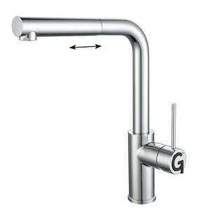 Изображение товара Кухонный смеситель Rivelato Albano 1573503 с выдвижным изливом хром Италия